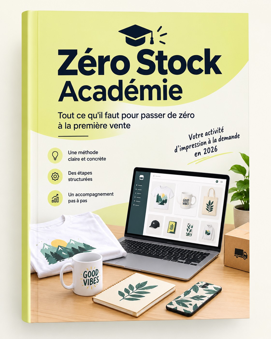 Aperçu de la plateforme de formation et couverture de l’ebook